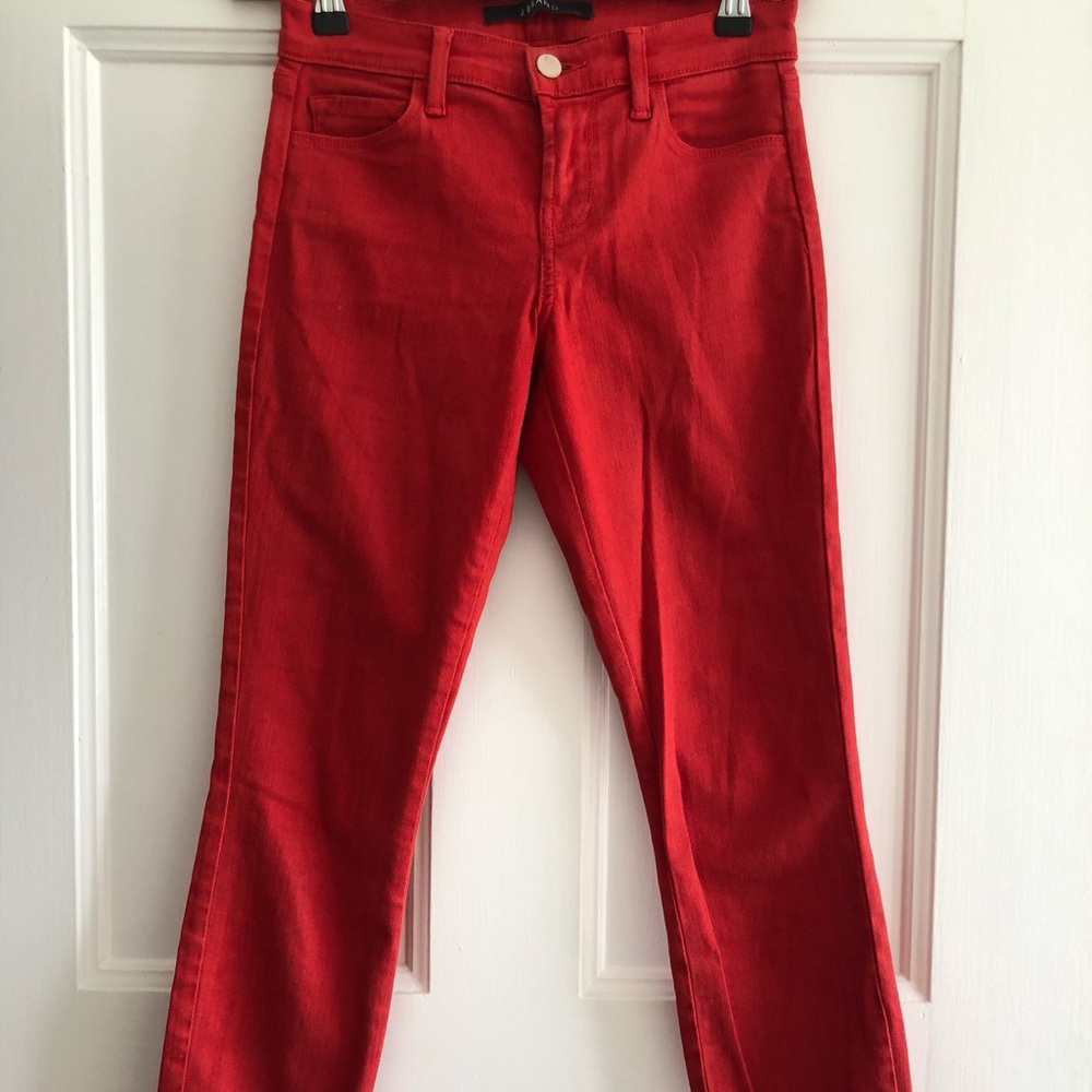 Red unused J-brand Jeans in size 24